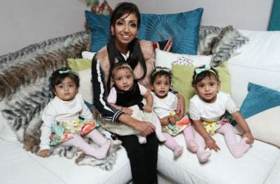 ދަރިއަކު ނުލިބޭނޭ ކަމަށް ޑޮކްޓަރުން ބުނެފައި ވަނިކޮށް، ނުވަ މަސް ތެރޭގައި ހަތަރު ދަރިން