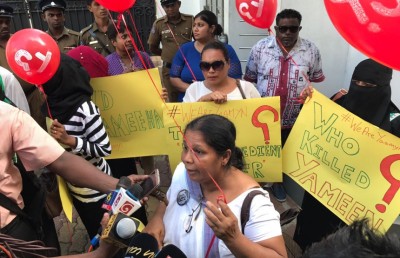 ފިރިމީހާ ގެއްލުނު ލަންކާ އަންހެނަކު ޔާމީނުގެ ހައްގުގައި