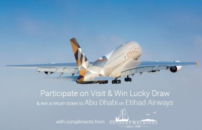 ވެކޭޝަންސް އެކްސްޕޯގެ ނަސީބުވެރިޔަކަށް އިއްތިހާދު އެއާވޭސް އިން އަބޫދާބީއަށް ދެކޮޅު ޓިކެޓް