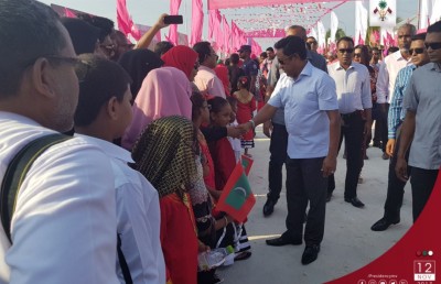 ބިން ހިއްކަން ފައްޓަވައިދެއްވަން ރައީސް ޔާމީން ކުޅުދުއްފުށީގައި