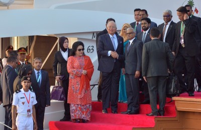 މެލޭޝިއާގެ ބޮޑުވަޒީރު ރާއްޖެ ވަޑައިގެންފި