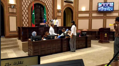 ދުންމާރިއާއި އަޑުގަދަކުރާގެ އަޑުތަކާއެކު މަޖިލީހުގެ ޖަލްސާ ކުރިއަށް