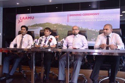 ލާމު ގެސްޓްހައުސް ޕްރޮޖެކްޓާ ބެހޭ ދެ އެއްބަސްވުމެއްގައި ސޮއިކޮށްފި