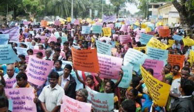 ސްރީލަންކާގެ ޖަފްނާގައި މުޒާހަރާކުރުން މަނާކޮށް ކޯޓު އަމުރެއް ނެރެފި