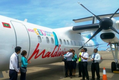 މޯލްޑިވިއަން ފުލައިޓް ތަކުގައި "ވިޒިޓް މޯލްޑިވްސް އިޔާ" ލޯގޯ ޖަހަން ފަށައިފި