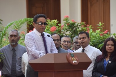 ރައީސް ޔާމީން ބޭނުންފުޅު ވަނީ 'ބްރޯންޒް މެޑައްޔެއް' ނޫން ރަނާއި ރިހީގެ މެޑަލް