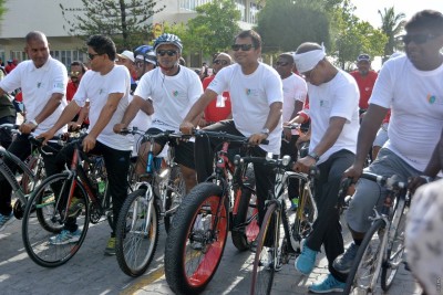 ޓުއަރިޒަމް ދުވަސް ފާހަގަ ކުރުމުގެ ގޮތުން ބައިސިކަލް ބުރެއް ބާއްވައިފި