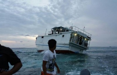 ދާންދޫ ކައިރީ އޮންނަ ފަރަކަށް އެރި ހުޅުދޫ ބޯޓު ފަސް ދުވަސް ފަހުން ފުންކޮށްފި