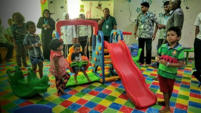 އައިޖީއެމްއެޗުގައި ލައިބްރަރީއެއް ގާއިމުކޮށް ކުޑަދިންގެ ޕްލޭ ހައުސް ތަރައްގީ ކޮށްފި