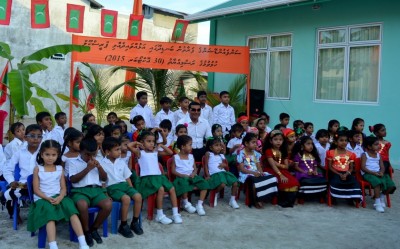 ސަން ފައުންޑޭޝަނުން ބަނޑިދޫގައި އިމާރާތް ކުރި ދެ ކްލާސްރޫމާއި ޕްރިސްކޫލް ހުޅުވައިފި