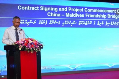 ބުރިޖުގެ އެންމެ ފަހުގެ މަސައްކަތްތައްް ޑިސެމްބަރު 2017ގައި ފަށާނެ: މުއިއްޒު