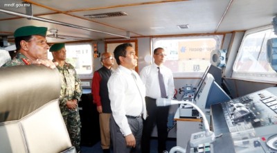 ކޯސްޓްގާޑް ޝިޕް ހުރަވީއަށް ރައީސް ޒިޔާރަތްކުރައްވައިފި