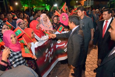 އެވޯޑާއެކު ރައީސް ޔާމީން ރާއްޖެ ވަޑައިގަތުމުން ހޫނު މަރުހަބާއެއް