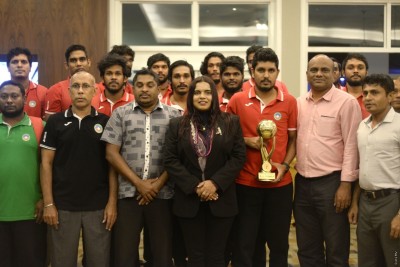 ގައުމީ ވޮލީ ޓީމު އެނބުރި ރާއްޖެ އަތުވެއްޖެ