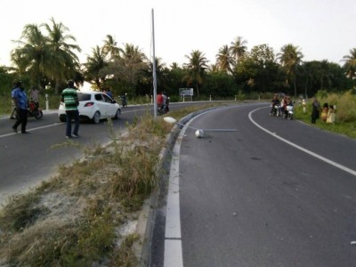 ލާމު ލިންކު ރޯޑުގައި ހިނގި އެކްސިޑެންޓެއްގައި ޒަޚަމްވި ދެ މީހަކަށް ފަރުވާދެނީ