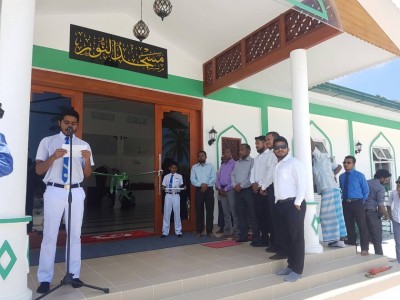 ހުޅުދުއްފާރުގައި އިމާރާތްކުރި 500 މީހުންގެ ޖާގައިގެ މިސްކިތް ހުޅުވައިފި