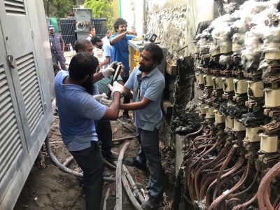 ކަރަންޓު ކެނޑުނު ސަރަހައްދަށް ކަރަންޓު ދީފި