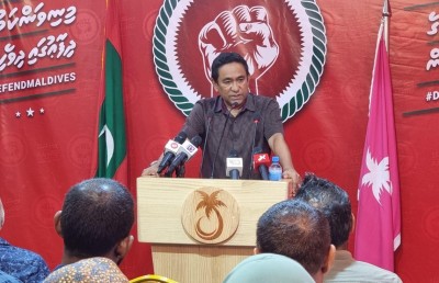 އިގްތިސޯދާ ގުޅިގެން ރައީސް ދެއްކެވި ވާހަކަފުޅަށް ޔާމީން ރައްދު ދެއްވައިފި