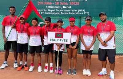 ދެކުނު އޭޝިއާ ކޮލިފައިންގައި ޖޫނިއާ ގައުމީ އަންހެން ޓެނިސް ޓީމުން ނޭޕާލް ބަލިކޮށްފި