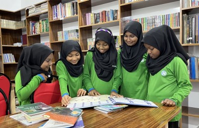 ބީއެމްއެލް ކޮމިއުނިޓީ ފަންޑުގެ ދަށުން ބިލެތްފަހި ސްކޫލްގެ ލައިބްރަރީ ތަރައްގީކޮށްފި