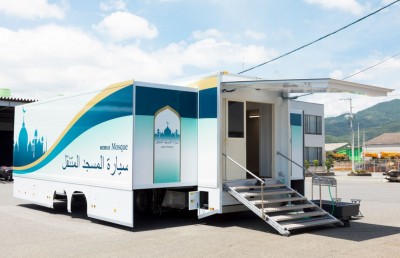 އޮލިމްޕިކްސް އަށް ޖަޕާނުން ހެދި މޮބައިލް މިސްކިތް ދައްކާލައިފި