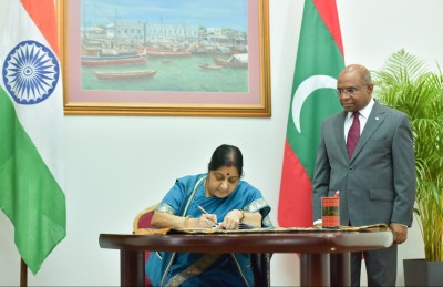 ސުޝްމާއަކީ ރާއްޖެ-އިންޑިއާ ގުޅުން އާކުރުމުގެ މޭސްތިރިއެއް: ޝާހިދު