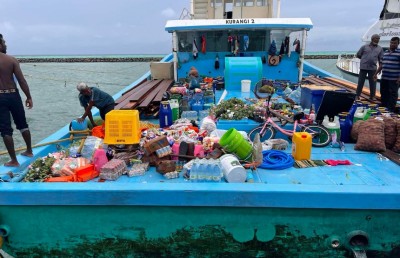 ލަންދޫ ބޯޓު ފަރަށް އަރުވާލީ މުދާ ސަލާމަތްކުރަން، ގެއްލުން 8 މިލިއަނުން މަތީގައި