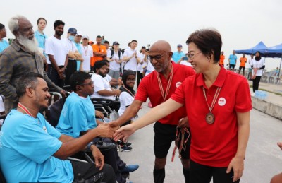 ޗައިނާ-ރާއްޖެ ގުޅުން ރަމްޒުކޮށްދޭ ދުވުމެއް 300އަށް ވުރެ ގިނަ ބައިވެރިންނާ އެކު ބާއްވައިފި