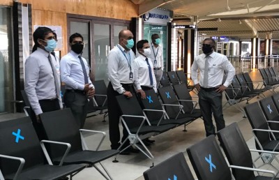 ނިއު ނޯމަލް އަށް ތައްޔާރުވެފައިވާ ވަރު ބަލަން މެމްބަރުން އެއާޕޯޓަށް