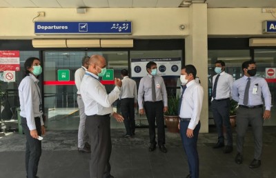 ނިއު ނޯމަލް އަށް ތައްޔާރުވެފައިވާ ވަރު ބަލަން މެމްބަރުން އެއާޕޯޓަށް