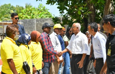 ފެށި މަސައްކަތް ނިންމަން އައްޑޫގެ ތާއީދު ބޭނުން: ރައީސް