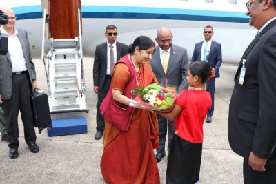 އިންޑިއާގެ އެކްސްޓާނަަލް އެފެއާޒް މިނިސްޓަރު ސުޝްމާ ރާއްޖެ ވަޑައިގެންފި