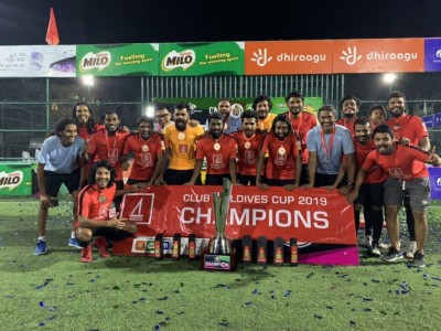 ކުލަބް މޯލްޑިވްސް ކަޕް 2019: ހާއްޕެގެ ހެޓްރިކާ އެކު ވެމްކޯ ބަލިކޮށް ބީއެމްއެލް ތަށި އުފުލާލައިފި