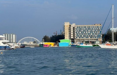 ފްލޯޓިން ސިޓީގެ މޮކަޕް ދައްކާލަން ހުޅުމާލެ ފަޅުތެރޭގައި