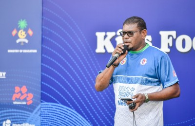 ނެސްލޭ ކިޑްސް ފުޓްބޯލް ފިއެސްޓާ ފަށައި ކުޑަކުދިންގެ މޫނު މައްޗަށް ހިނިތުންވުން