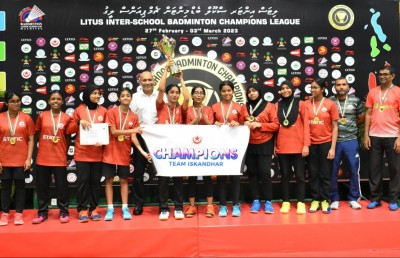އިންޓަ ސްކޫލް ބެޑްމިންޓަން ޗެމްޕިއަންސް ލީގުން އިސްކަންދަރާއި ހޮޅުދޫ ސްކޫލަށް ދެ ތަށި