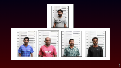 ޑްރަގްގެ ބޮޑު އޮޕަރޭޝަން: 5 މީހުންގެ ބަންދަށް 15 ދުވަސް އިތުރުކޮށްފި