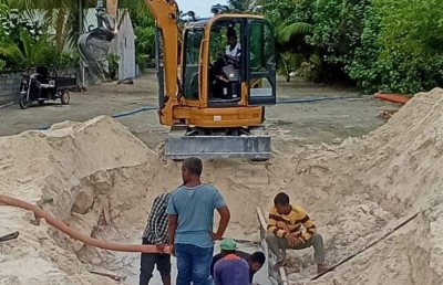 ނަރުދަމާގެ މަސައްކަތްކުރުމަށް ވަގުތީ ގޮތުން ވަޅުލި ފީފާތަކުގެ ސަބަބުން އދ. ދިއްދޫ ނަޖިސްވެއްޖެ