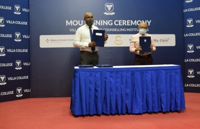 ވިލާ ކޮލެޖުން ކައުންސެލިން އިންސްޓްޓިއުޓްތަކާ އެކު އެއްބަސްވުމަކަށް