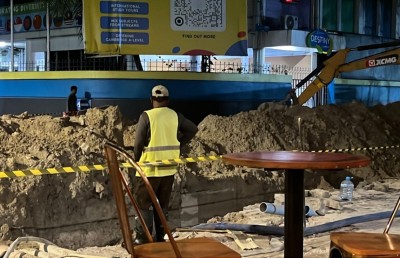 އަމީނީ މަގުގެ އެންމެ ބާރު ބޮޑު ސަރަހައްދުގައި ތާރު އަޅަން ބަންދުކޮށްފި