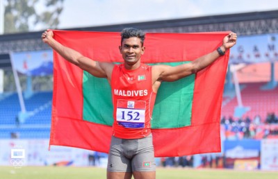 ރަން މެޑަލްއާއެކީ ސާއިދު މާދަމާ މާލެ އަންނަނީ