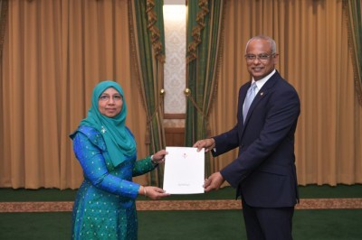 އާއިޝާ ދީދީ ރާއްޖެ ވަޑައިގެން ޖެންޑާ މިނިސްޓަރުކަމާ ހަވާލުވެވަޑައިގެންފި