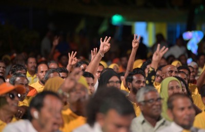 ރައީސްގެ ޗެލެންޖު: "އެއްވެސް ކެންޑިޑޭޓަކަށް އަޅުގަނޑުގެ ސިޔާސަތުތަކާ ވާދަކޮށްނުލެވޭނެ!"