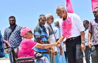މަޑަވެލީގެ ބިން ހިއްކައި ގެދޮރުވެރި ކުރުވާނަން: މުއިއްޒު