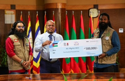 ސްޓެލްކޯއިން އިން ފަލަސްތީނަށް ފަސް ލައްކަ ރުފިޔާގެ އެހީ