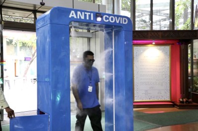 ސްޓެލްކޯގައި ޑިސްއިންފެކްޝަން ގޭޓެއް ހަރުކޮށްފި