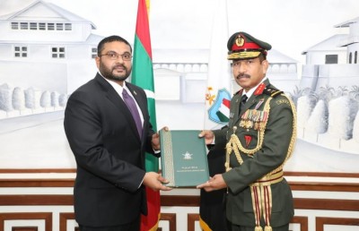 ލެފްޓިނެންޓް ޖެނެރަލްގެ ރޭންކް ލިބިވަޑައިގަތް ތިންވަނަ ބޭފުޅަކަށް ޑިފެންސް ޗީފް އަބްދުއްރަހީމް