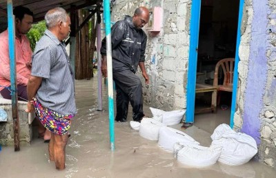 ބޯކޮށް ވާރޭވެހި ފުވައްމުލަކުގެ 15 ގެއަކަށް ފެން ވަދެ، ގެއްލުންތަކެއް