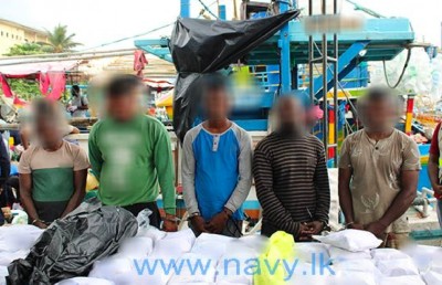 ލަންކާ ސިފައިން އަނެއްކާވެސް މަސް ބޯޓަކުން 65 ކިލޯ ޑްރަގްސް ހޯދައިފި