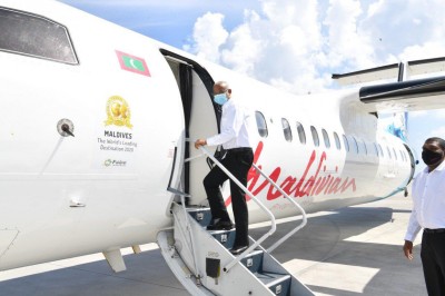 ލ. އަތޮޅު ދަތުރުފުޅަށްފަހު ރައީސް މާލެ ވަޑައިގަންނަވައިފި